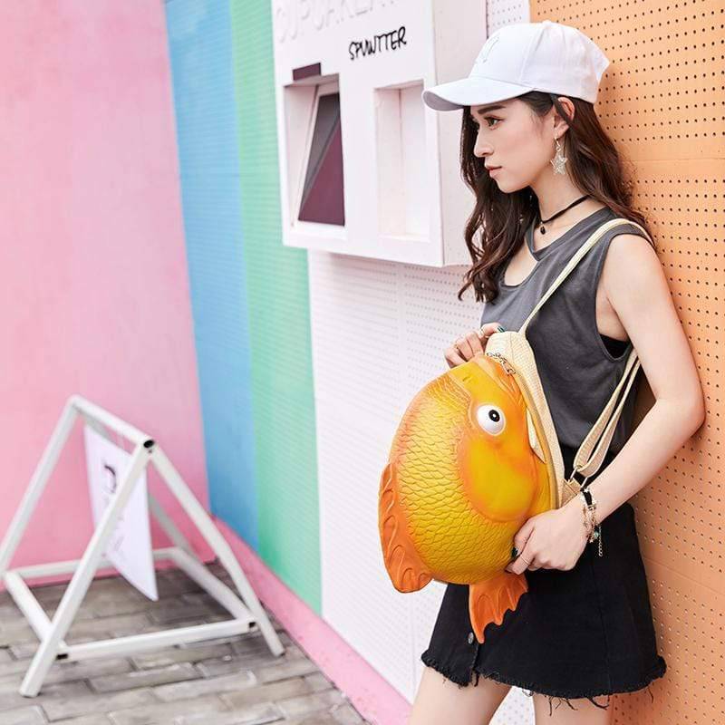 3D Mini Waterproof Goldfish Backpack