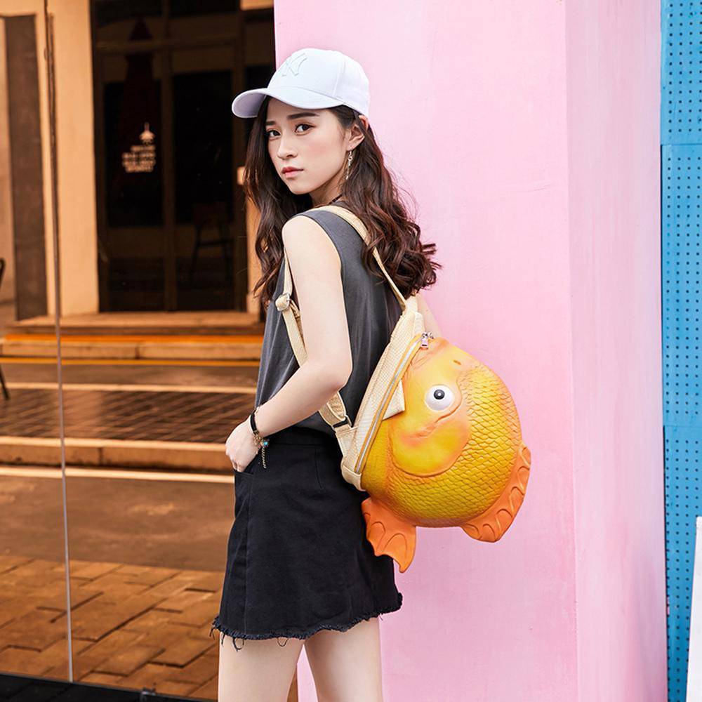 3D Mini Waterproof Goldfish Backpack