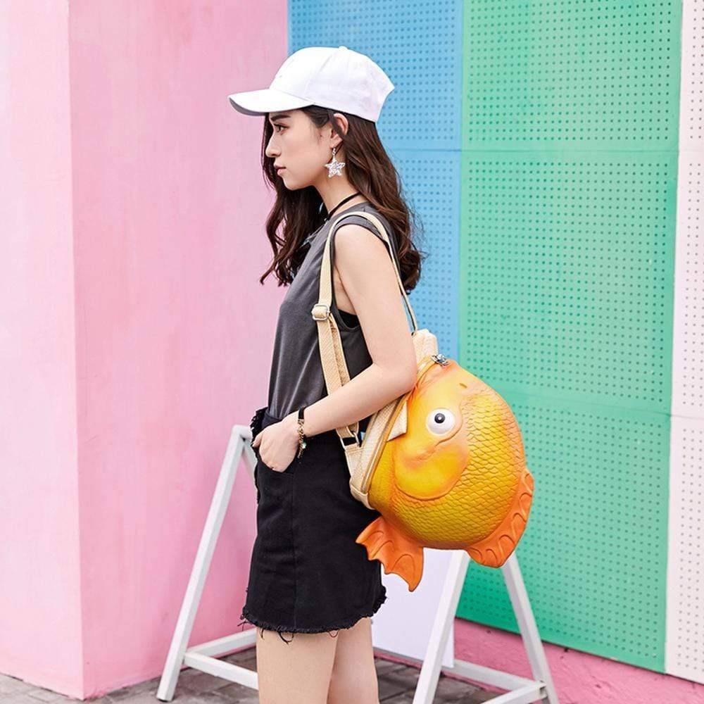 3D Mini Waterproof Goldfish Backpack