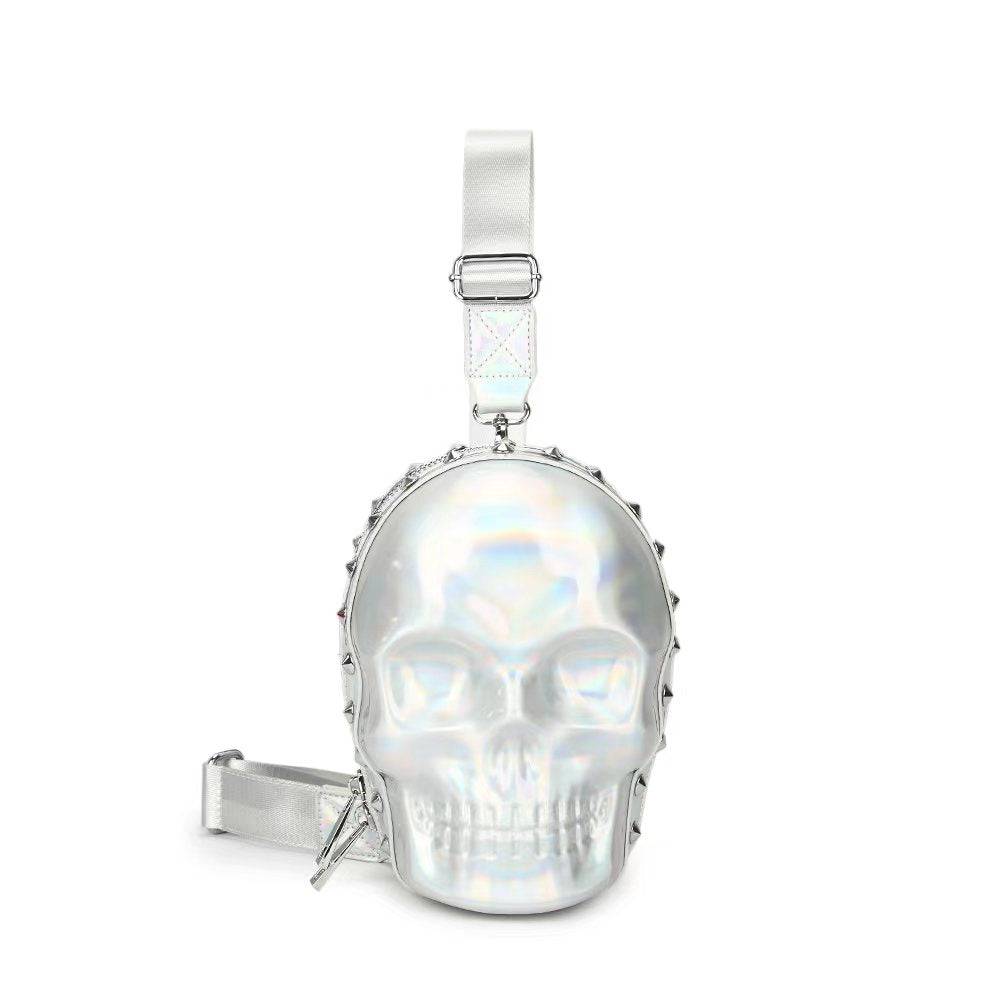 Zaino 3D unisex con teschio Kreepsville, borsa a tracolla da vita e petto