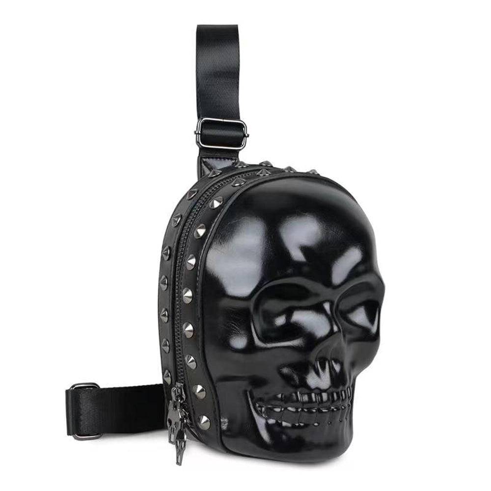 Zaino 3D unisex con teschio Kreepsville, borsa a tracolla da vita e petto