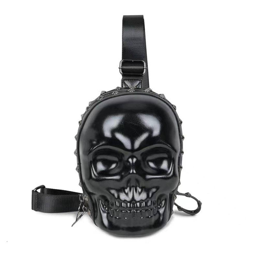 Zaino 3D unisex Kreepsville con teschio, borsa a tracolla per vita e petto