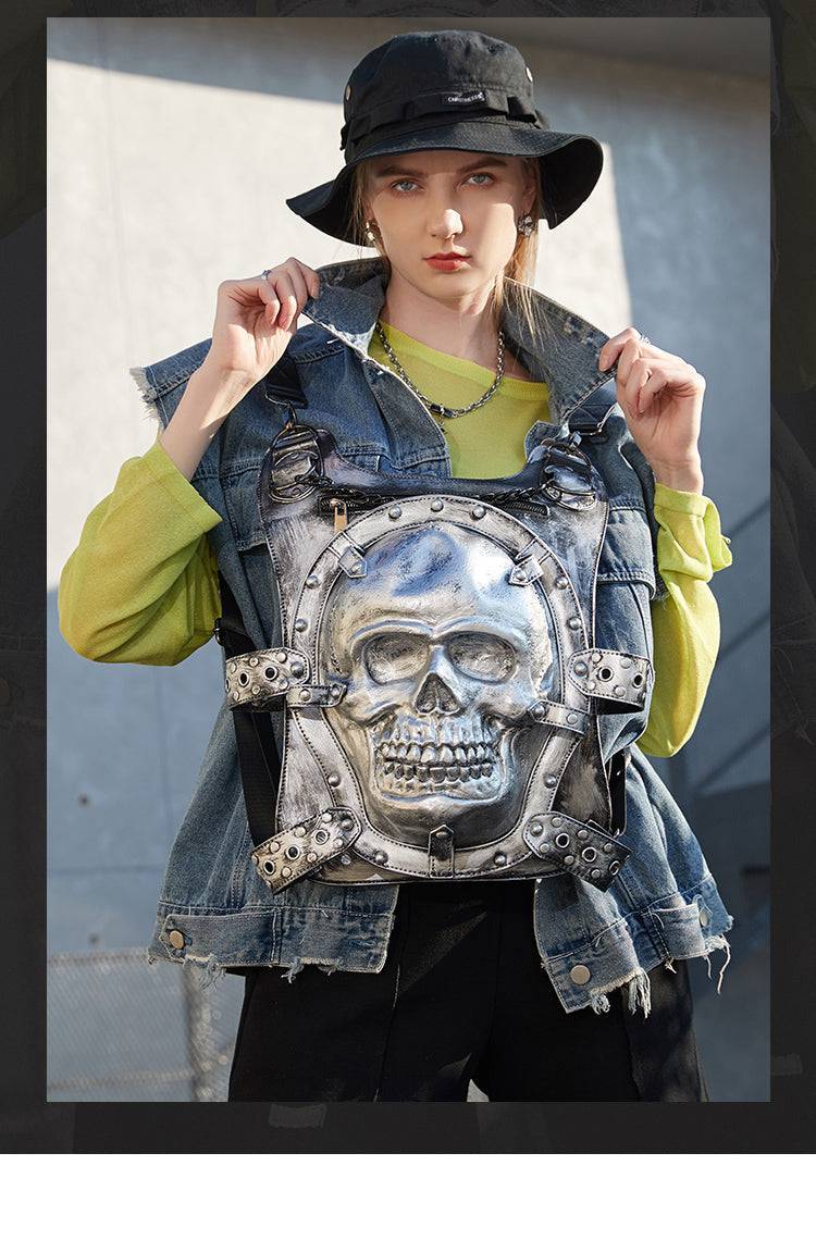 Zaino moda con teschio 3D