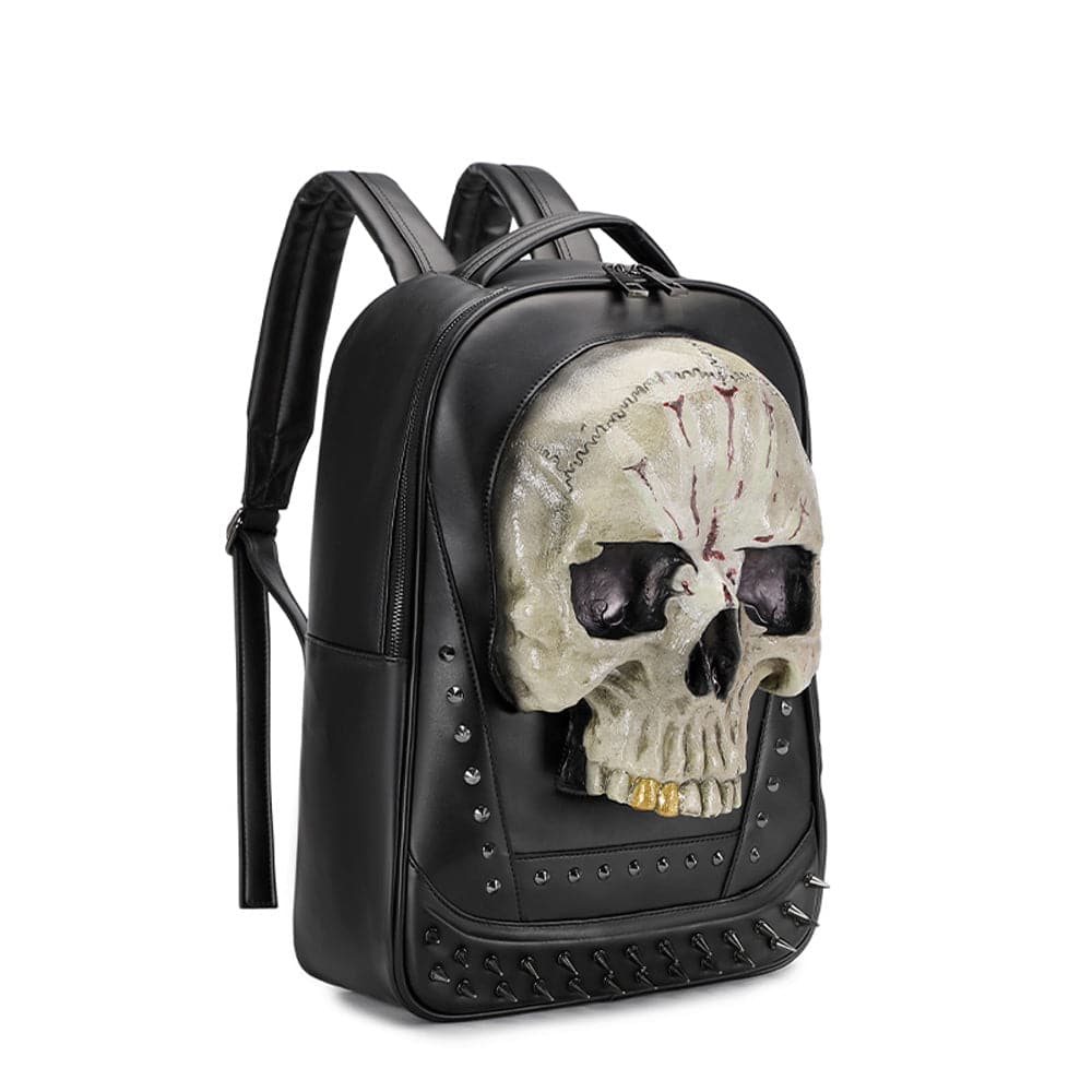 3D Skull Backpack, 3D Kreepsville Skull ，Luminous Leisure Skull Backpack