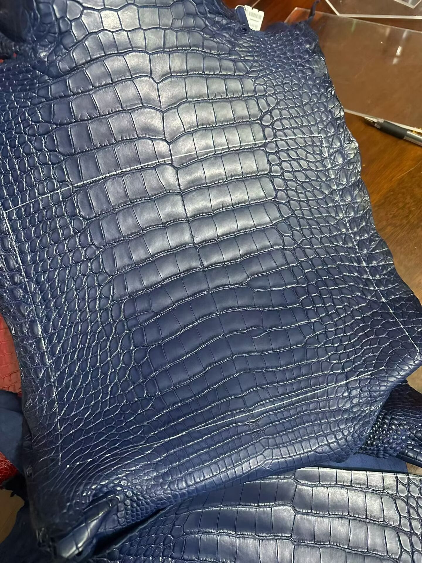 Crocodile Leather Sling Chest Shoulder Crossbody Bag