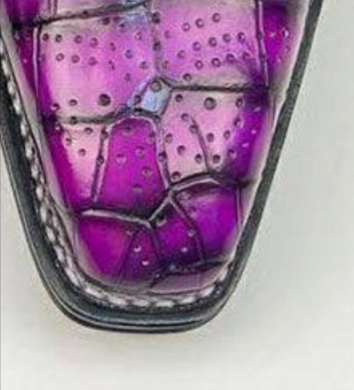 Preorder Crocodile Leather Lace Up Dress Shoes Vintage Mauve