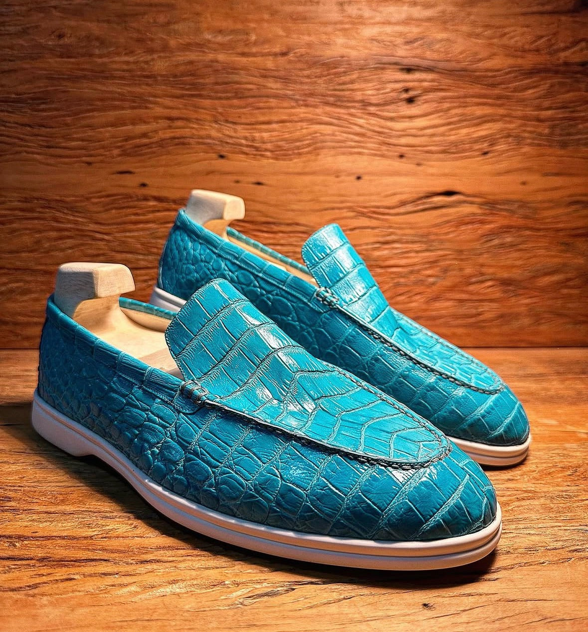 Preorder Crocodile Leather Loafer Shoes