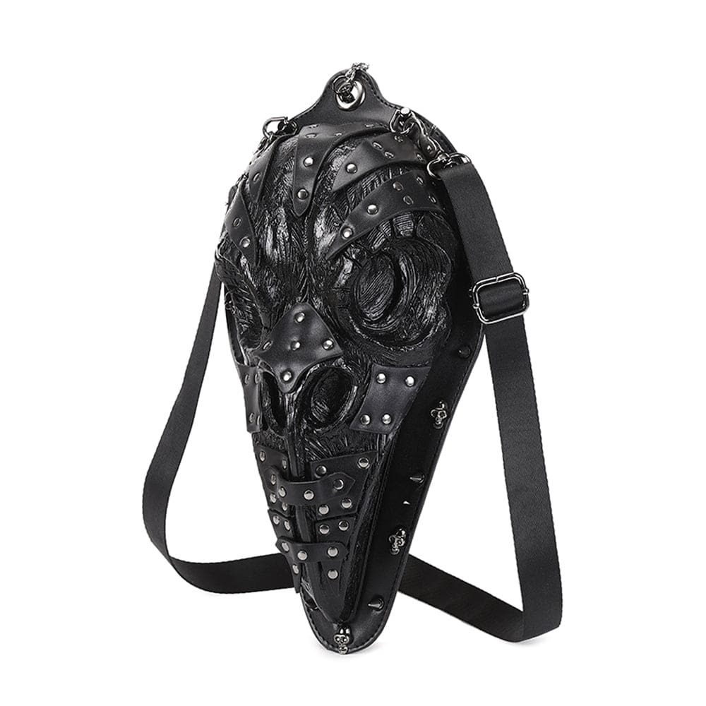 3D Backpack, Fashion 3D Studded Fashion Bird Mouth Shoulder Cross Body Bag, Chain Handle Bag