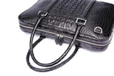 Black Travel Lap top Briefcase Genuine Crocodile Leather