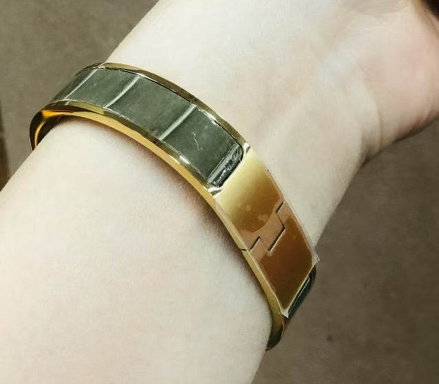 Genuine Crocodile Leather Bangle