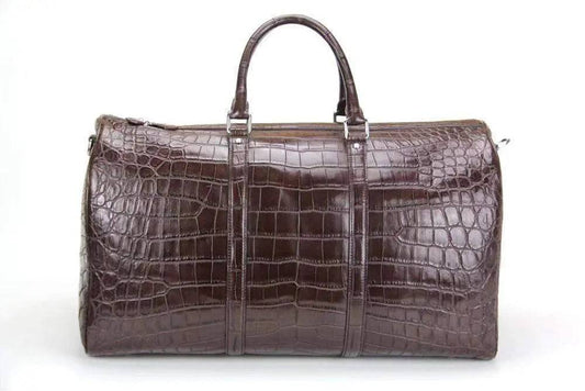 Crocodile Belly Leather Super Medium Travel Duffel Bag