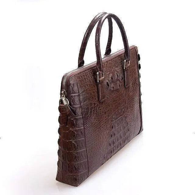 Crocodile Leather Briefcase - Messenger, Laptop & Business Bags | Rossieviren