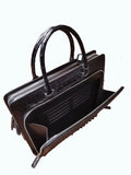 Mens Crocodile Leather Briefcase Laptop Computer Handbag