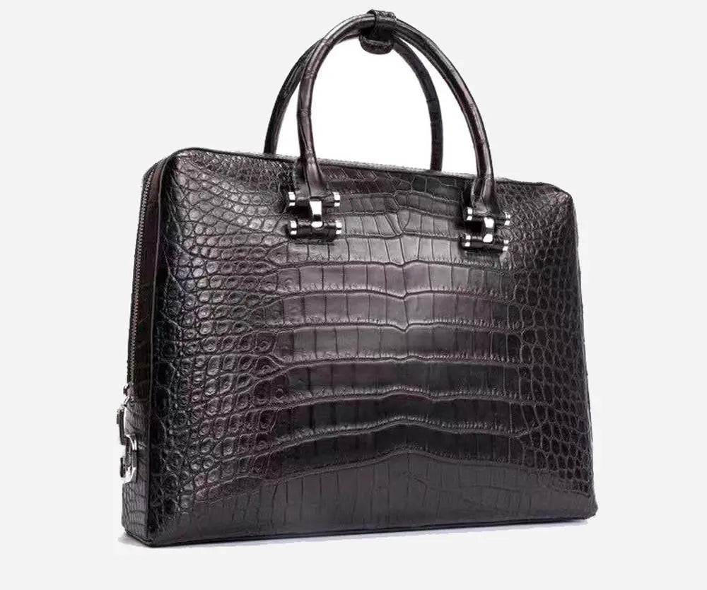 Crocodile Leather Briefcase ,Man Shoulder Messenger Bag ,Password Lock Computer Business Handbag, Free shipping