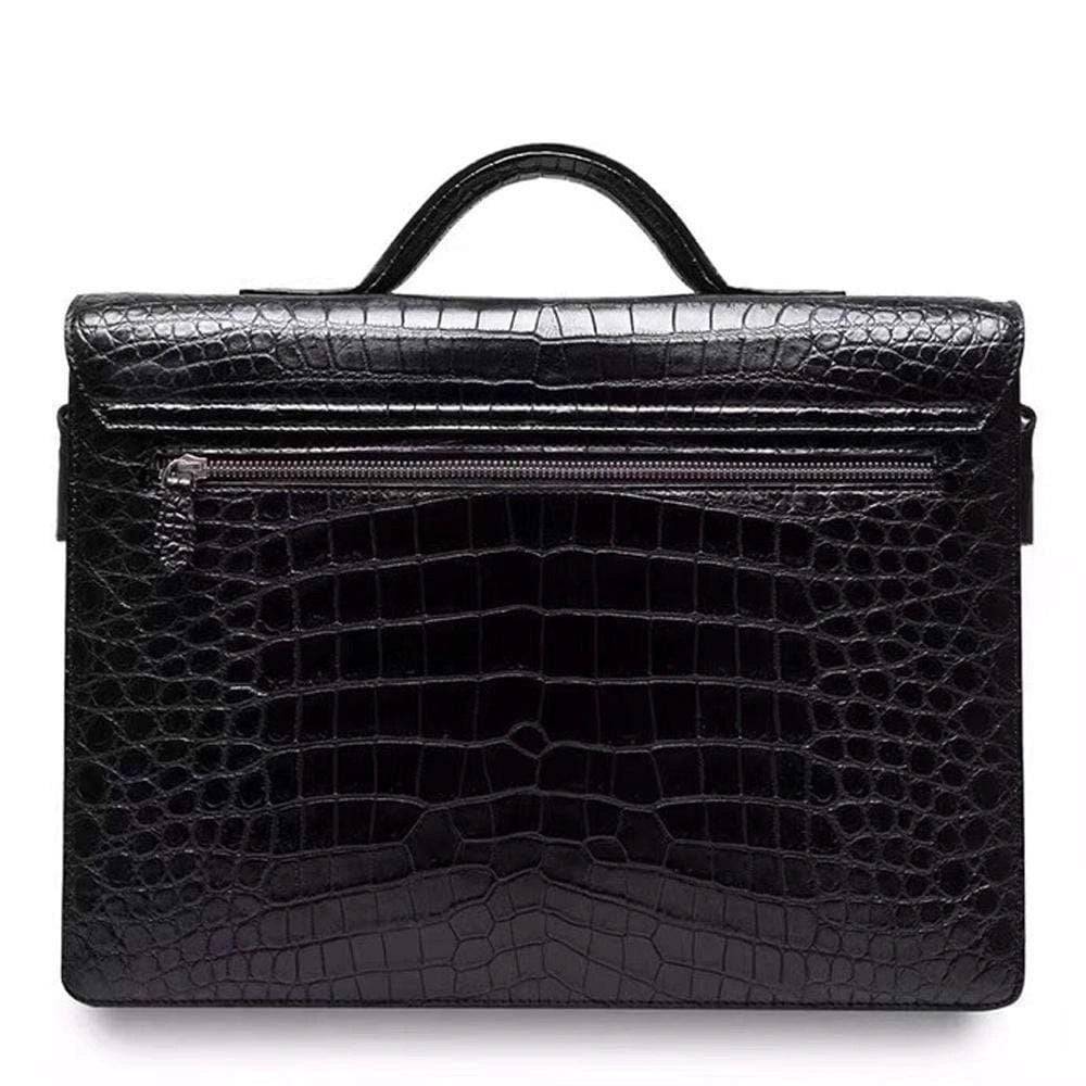 Crocodile Leather Men's Briefcase Business Bags With Password Lock