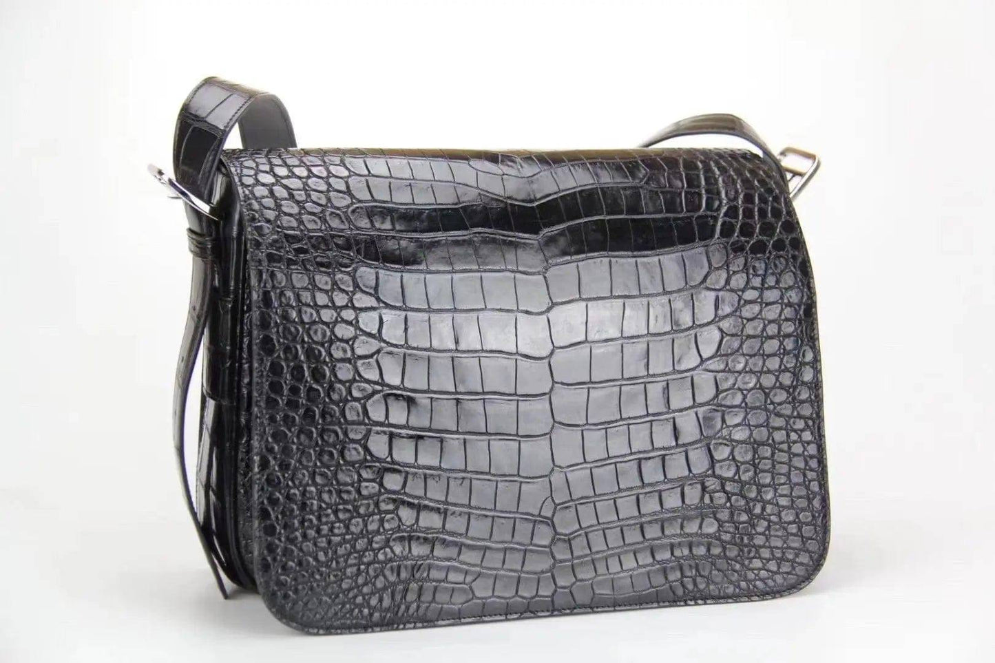 Crocodile Leather Postman Bag Cross Body Messenger Bag