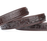 Crocodile Skin Leather Waist Belt Without Buckle