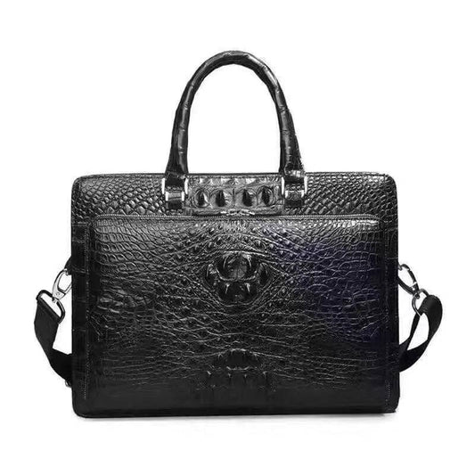 Crocodile Skin Leather Briefcase & Business Bag