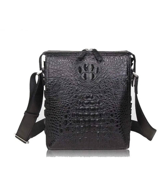 Crocodile Skin Leather Mens Messenger Bags