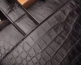 Crocodile & Alligator Men's Briefcase Shoulder Bag ,Black