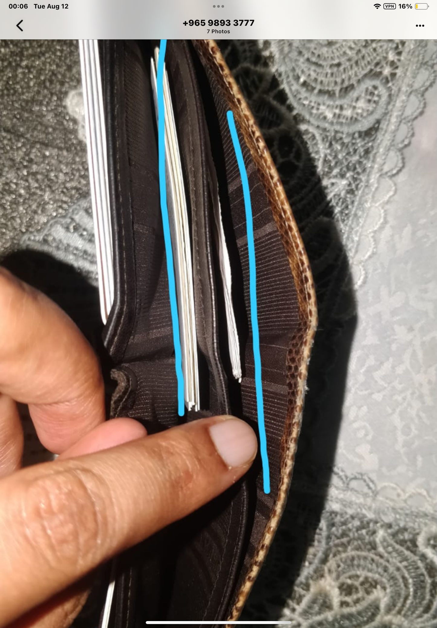 Preorder Genuine Crocodile Skin Leather Wallet Himalayan