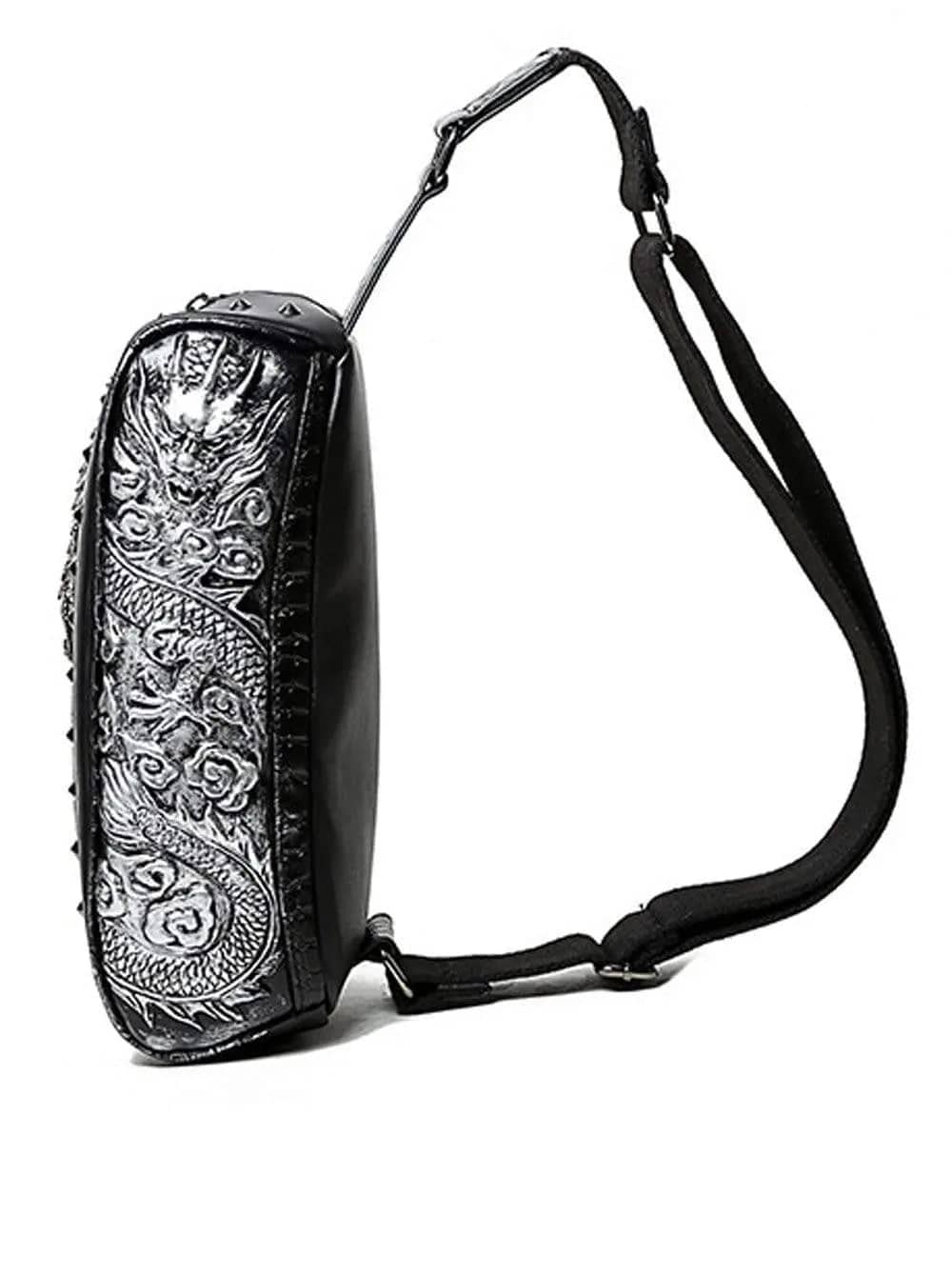Fashion 3D Punk Rivets Backpack Travelling Rucksack Computer Bag Without Hat