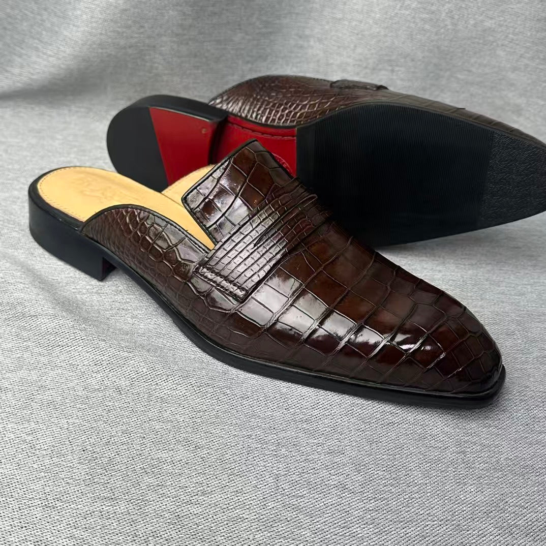 Crocodile Slippers Men's Crocodile Leather Slippers