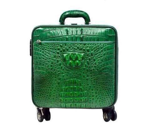 Preorder Genuine Crocodile Luxury Luggage / Roller Bag Orange