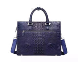 Genuine Crocodile Briefcase For Men,Messenger,Laptop, Business Bag In Dark Blue