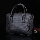 Genuine Crocodile Leather Briefcase Laptop Bag for Men