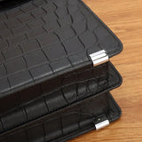 Genuine Crocodile Leather Briefcase Password Lock Buiness Bag Black Rossie Viren