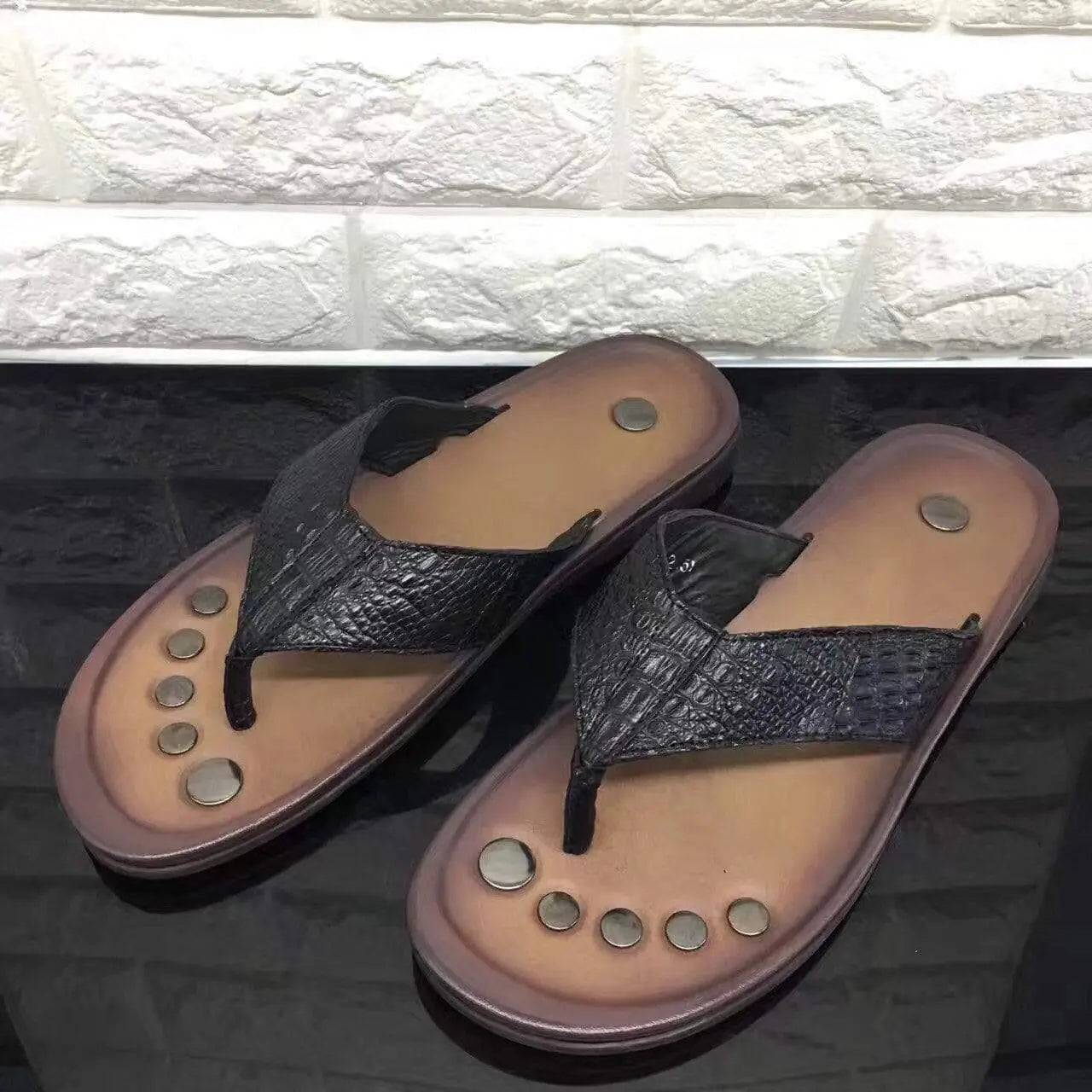 Crocodile Shoes Genuine Crocodile Leather Flip Flop