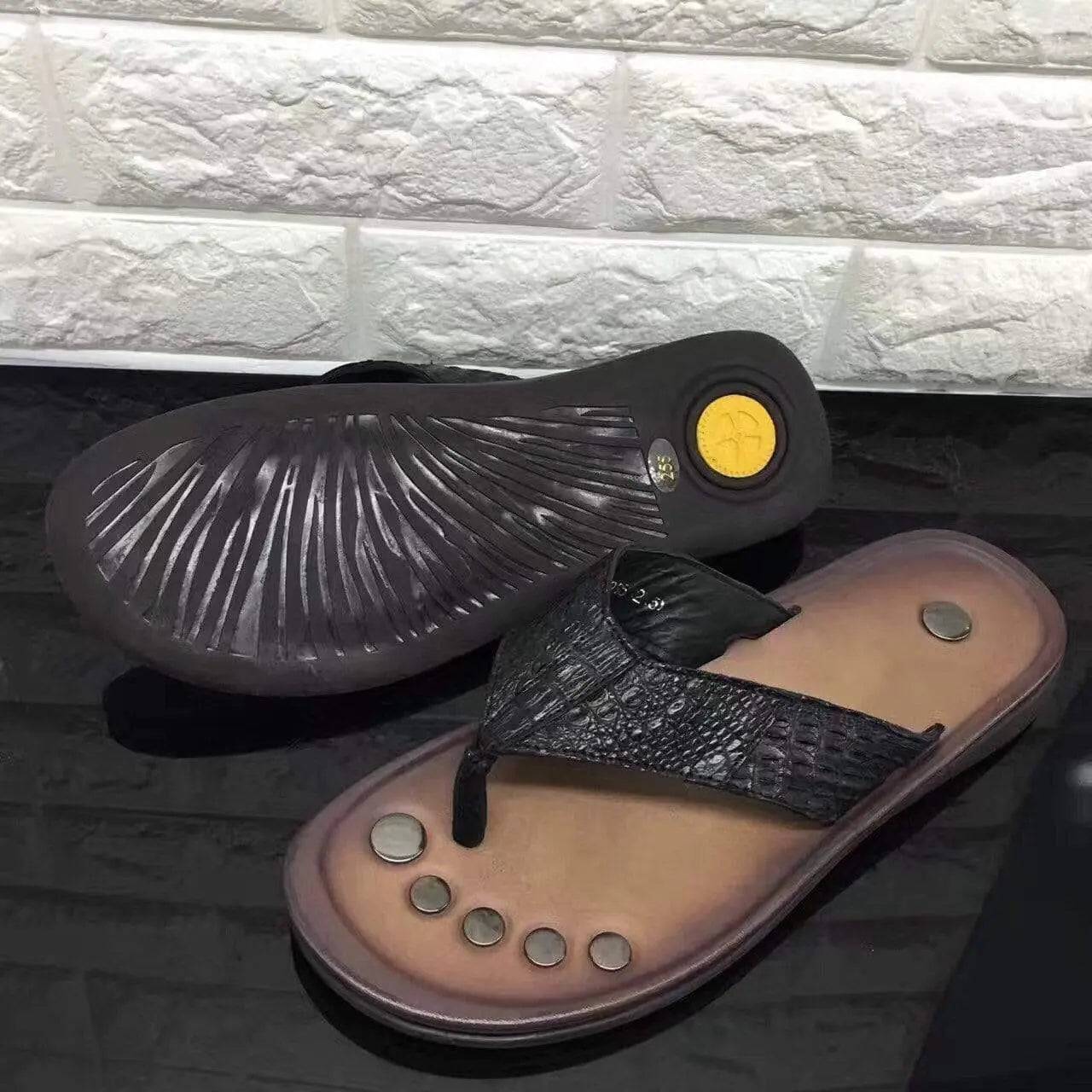 Crocodile Shoes Genuine Crocodile Leather Flip Flop