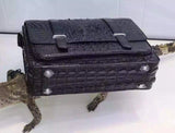Genuine Crocodile Leather Laptop Bag Messenger Bag Men`s Briefcase