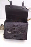 Genuine Crocodile Leather Laptop Bag Messenger Bag Men`s Briefcase
