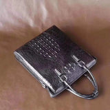 Genuine Crocodile Leather Vertical Briefcase Handbag For Men