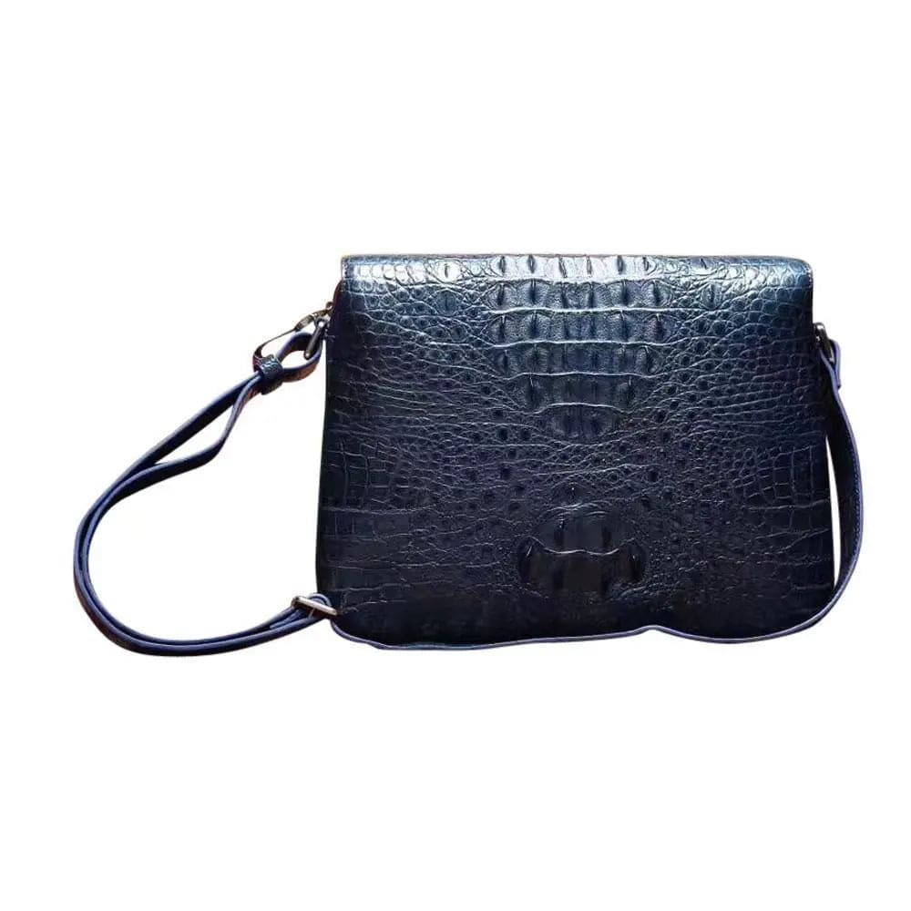 Genuine Crocodile Skin Leather Shoulder Messenger  Cross body Bag