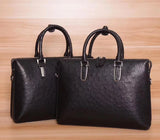 Genuine Ostrich Leather Briefcase Black