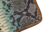 Genuine Python Leather Large Zip Around  Wallet For Women