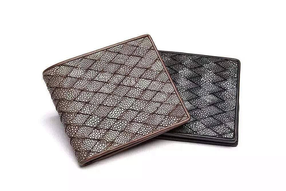 GenuinePearl Stingray Leather Bifold Small Wallet For Men