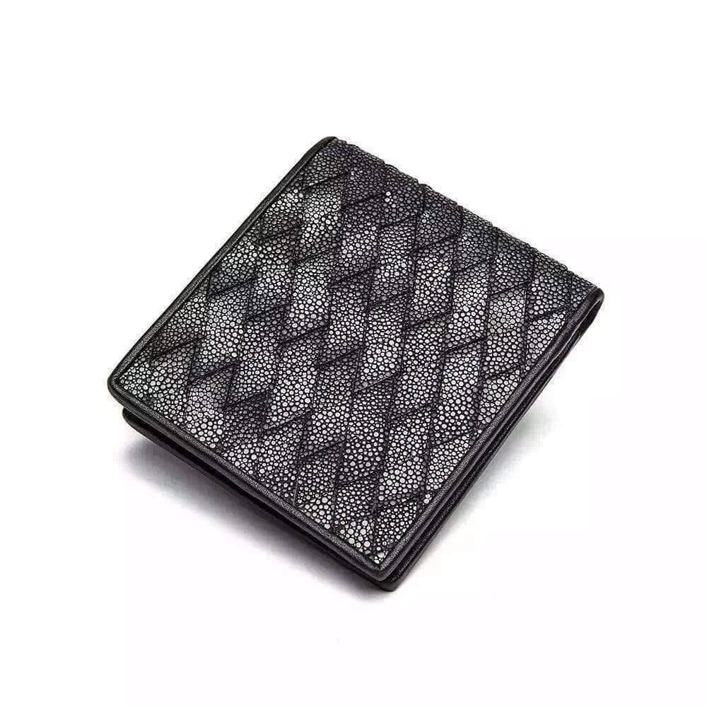 GenuinePearl Stingray Leather Bifold Small Wallet For Men