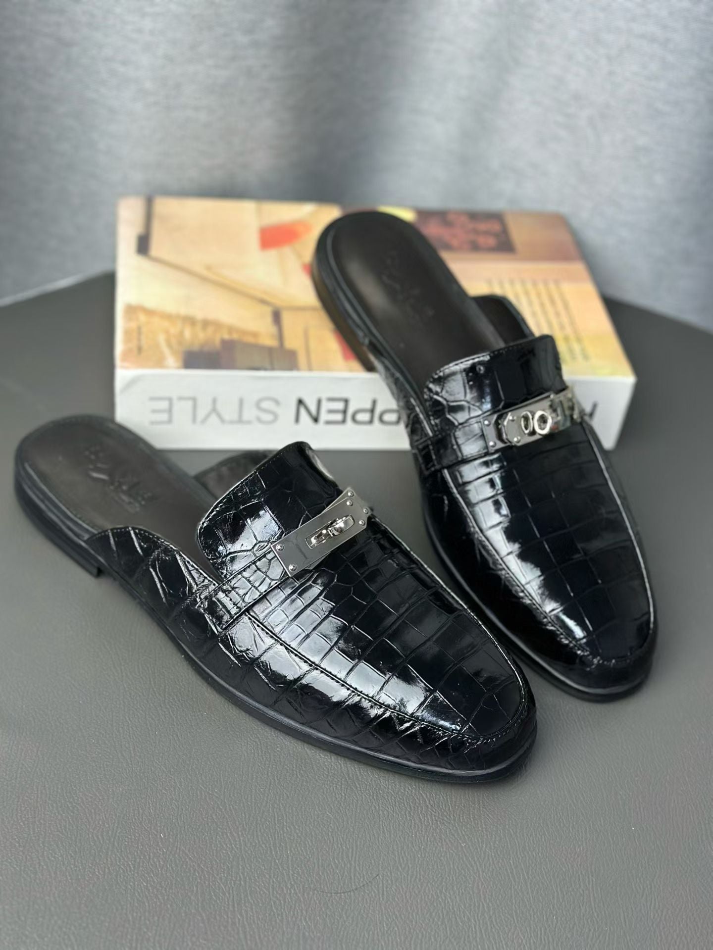 Crocodile Slippers Men's Crocodile Leather Slippers