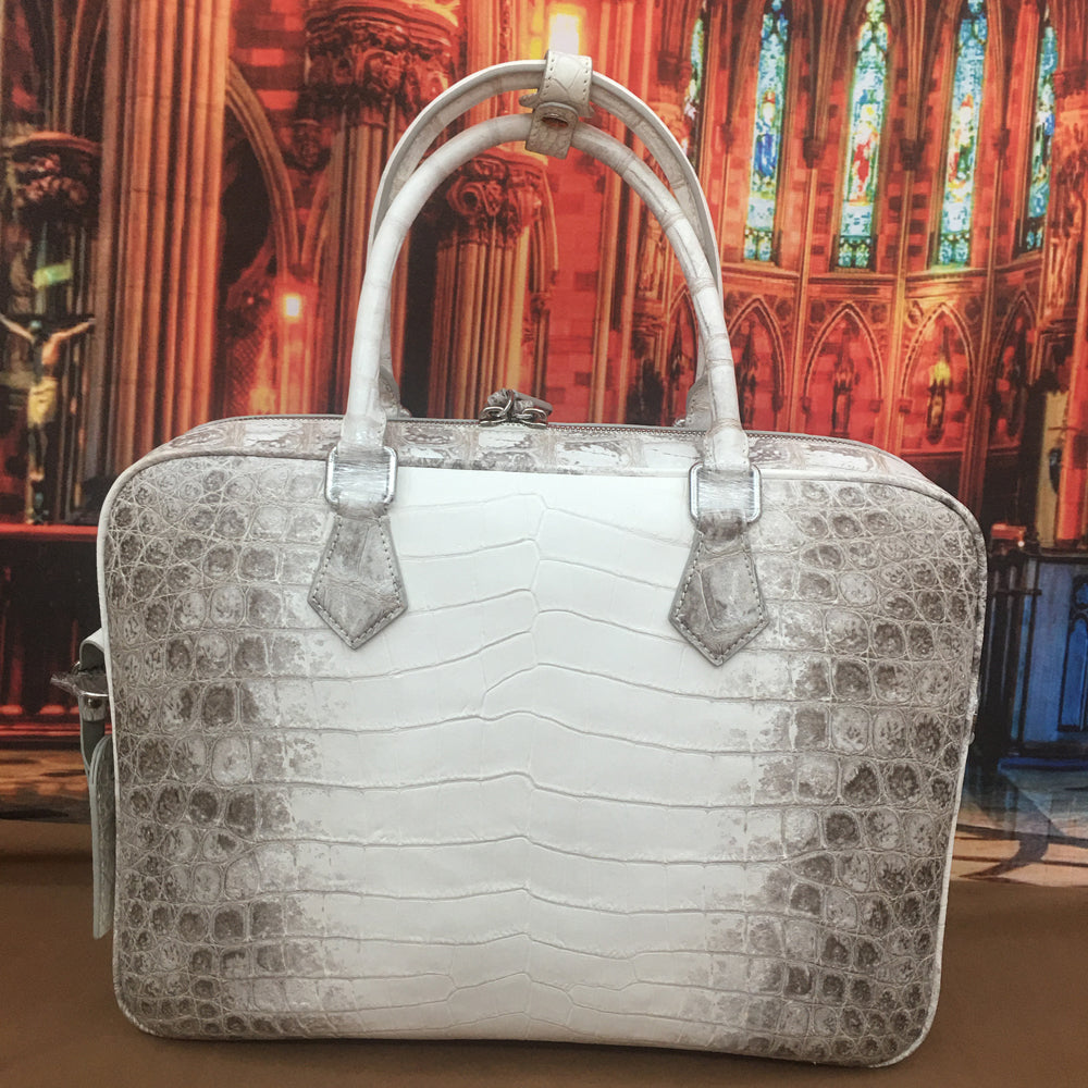 Crocodile Briefcase , Genuine Crocodile Belly Leather Briefcase Himalayan