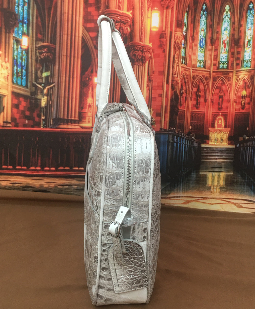 Crocodile Briefcase , Genuine Crocodile Belly Leather Briefcase Himalayan
