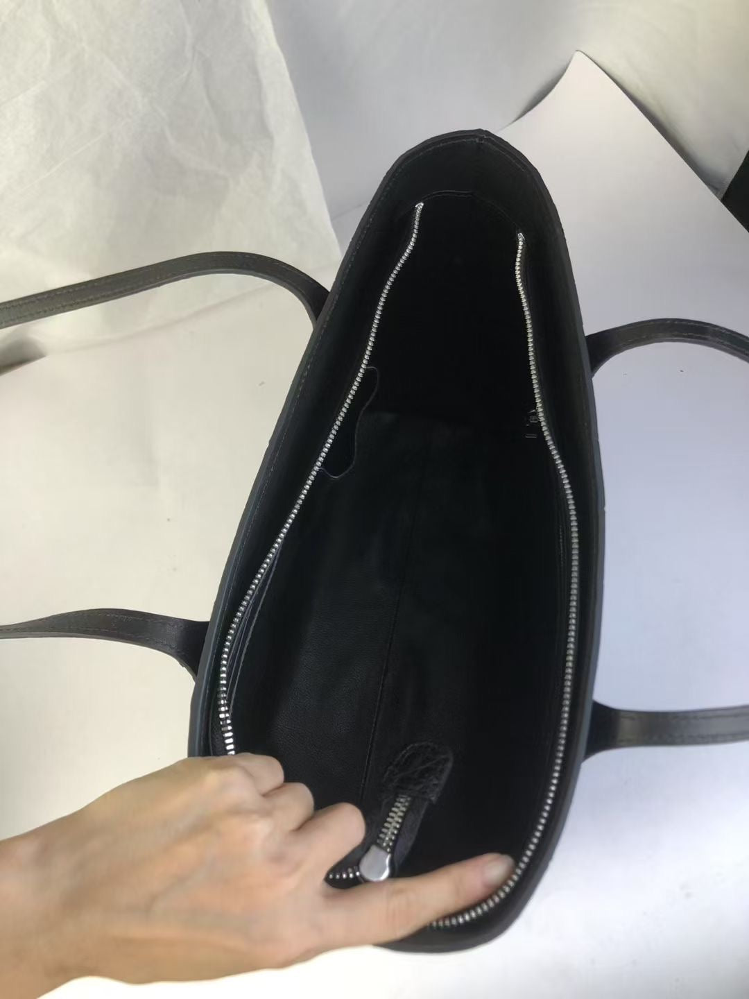 Womens Genuine Crocodile Skin Leather Large Shopper Tote Bag