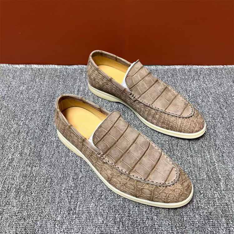Nubuck Crocodile Shoes Men's Crocodile Leather Loafers Slip-On Dress Shoes Very Comfortable Beige 39EU 6.5US 6UK 6AUS-Length 246MM / Beige Nubuck Crocodile Shoes Men's Crocodile Leather Loafers Slip-On Dress Shoes Very Comfortable Beige 39EU 6.5US 6UK 6AUS-Length 246MM / Beige