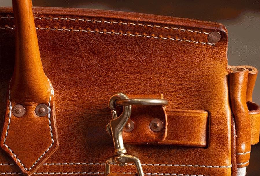 Preorder Womens Genuine Crocodile Skin Top Handle Canvas Bag Large