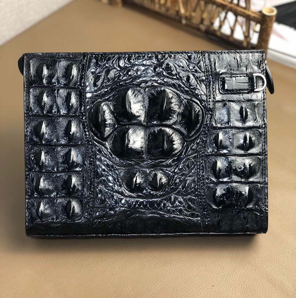 Mens Crocodile Leather Clutch Bag