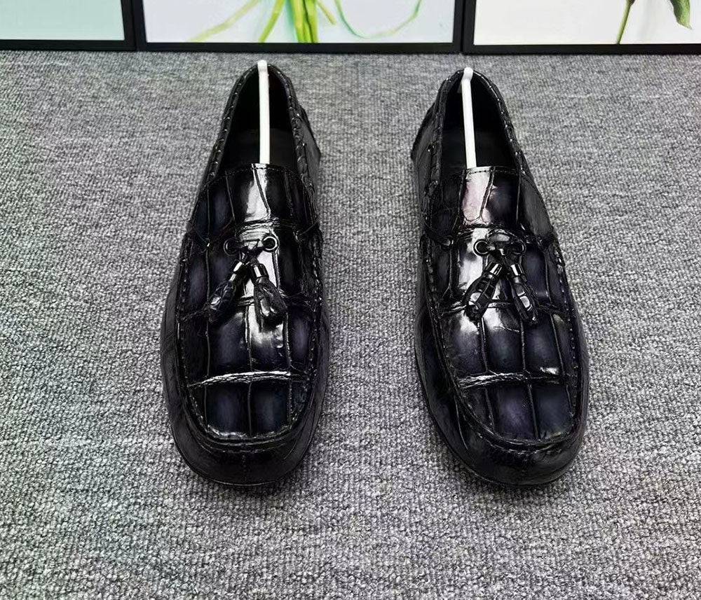 Crocodile Leather Shoes ,Crocodile Leather Men's Penny Loafer Dress Shoe