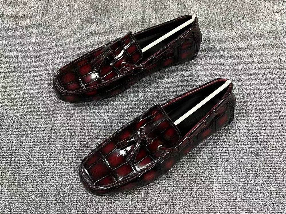 Crocodile Leather Shoes ,Crocodile Leather Men's Penny Loafer Dress Shoe